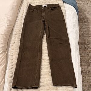 Abercrombie & Fitch Brown Wide Leg Women's Jeans